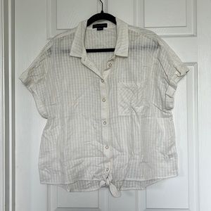 Sanctuary Brand Cream Collared Shirt